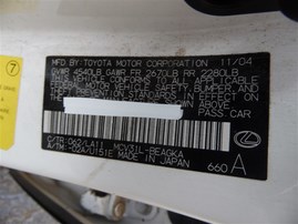 2005 LEXUS ES 330 WHITE 3.3 AT Z19883